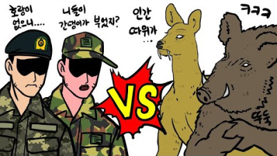 대한민국 육군 병장 VS 멧돼지&고라니